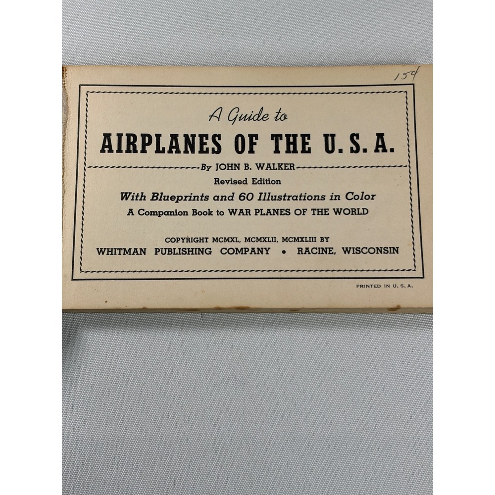 1943 Airplanes of the U.S.A. Whitman WWII Booklet – B-17 B-24 Mars - Picture 8 of 12